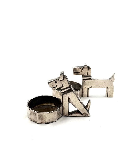 Image 1 of Art Deco silver-plated Ric & Mac Salt & Pepper, Edouard Marcel Sandoz, Gallia Christofle, France 1930s