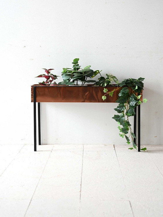Image 1 of 1960s Scandinavian Copper and Metal Planter