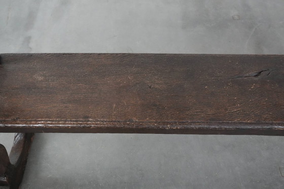 Image 1 of Antique English early 19th century hall bench/bench for the dining table made of oak