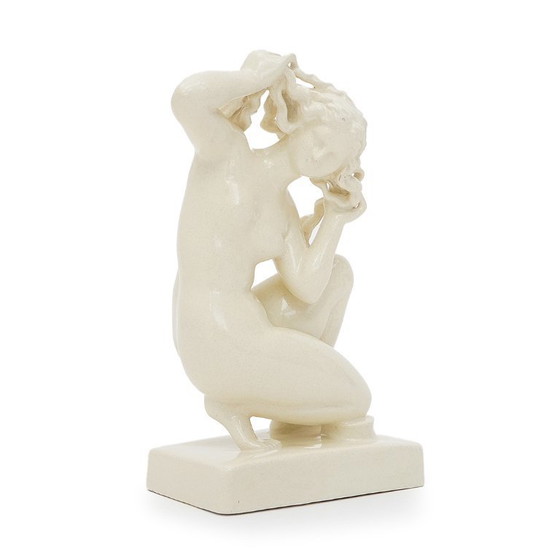 Image 1 of Escultura "Venus de Rodas" en cerámica esmaltada blanca de Icaro Rodi, años 30