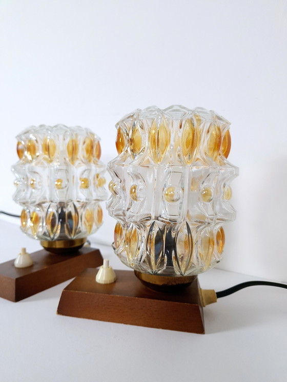 Image 1 of Paire de lampes de table vintage, lampes de chevet lampes de bureau 70's