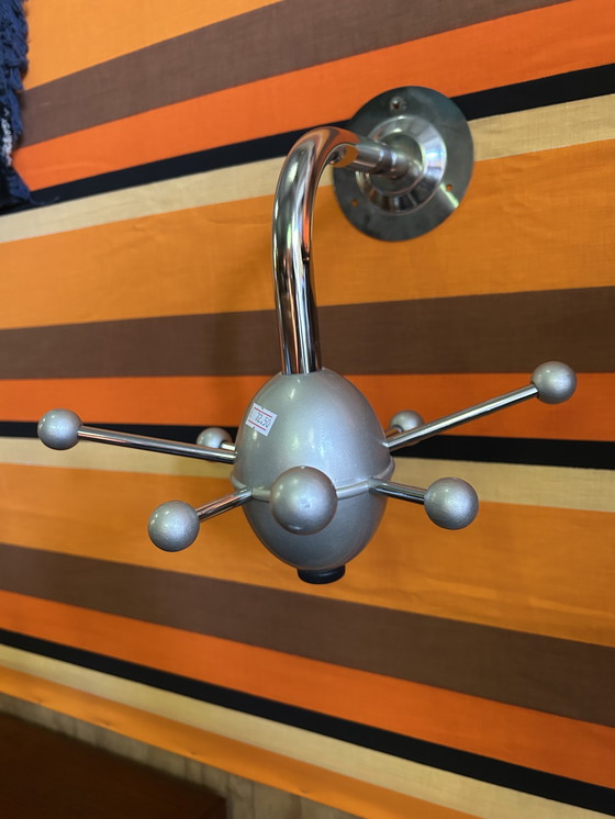 Image 1 of Porte-manteau mural chromé vintage années 70