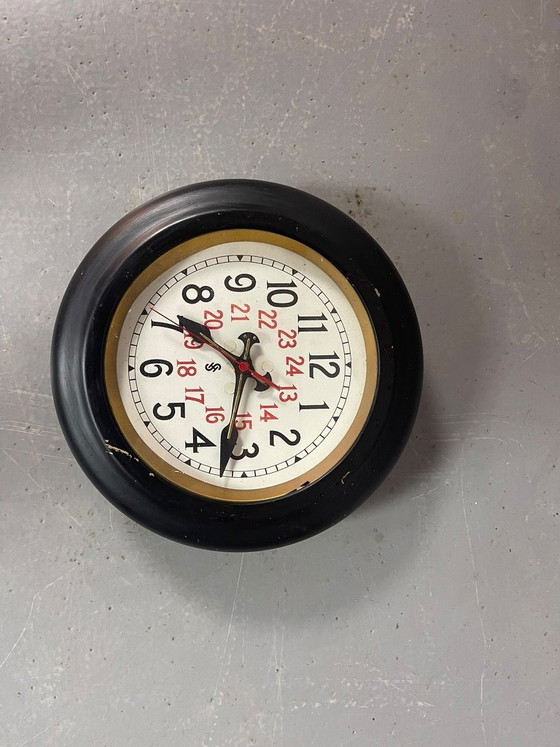 Raro Orologio da parete Bauhaus Siemens Halske 24 ore. Germania, anni '30. Rif. DO2001 – Glass (photo 11 of 15)