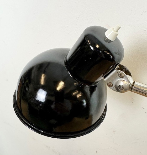 Image 1 of Industrial Workshop Black Enamel Desk Lamp, 1950s
