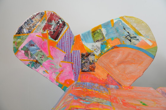 Image 1 of Guido Coletti Sculptural Modular Chairs (1995) – Heart-Shaped Abstract Collage