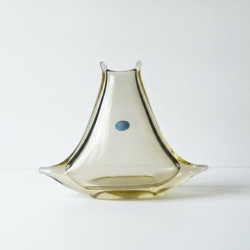 Vase en verre d'art tchèque vintage des années 1960 par Miloslav Klinger - Železný Brod Glass – vazen (photo 2 of 9)