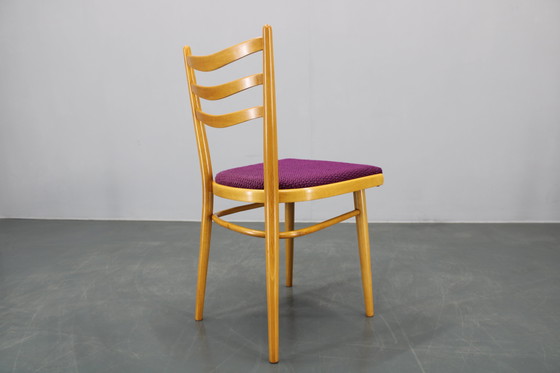 Image 1 of 1960s Set of Four Beech Dining Chairs, Czechoslovakia