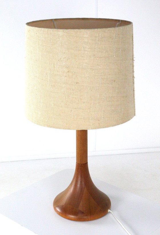 Image 1 of Lampe de table en bois Dyrlund XL vintage danois