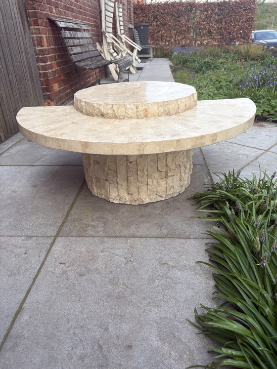 Image 1 of Vintage Mactan stenen salontafel door Magnussen Ponte, jaren 1980