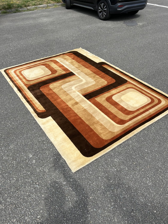 Image 1 of Vintage space age XL low-pile rug
