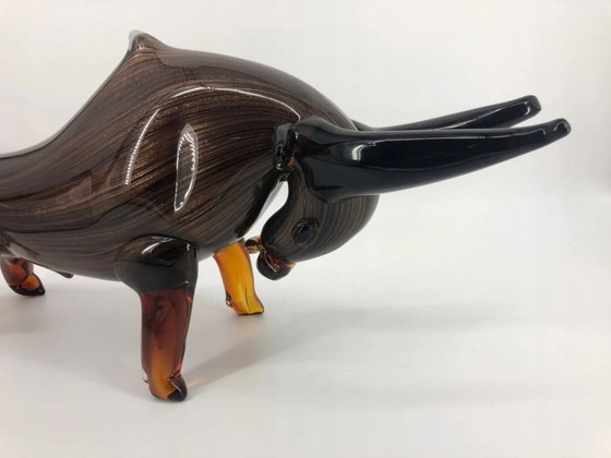 Image 1 of Taureau Murano brun grand 35 x 76 x 25 cm