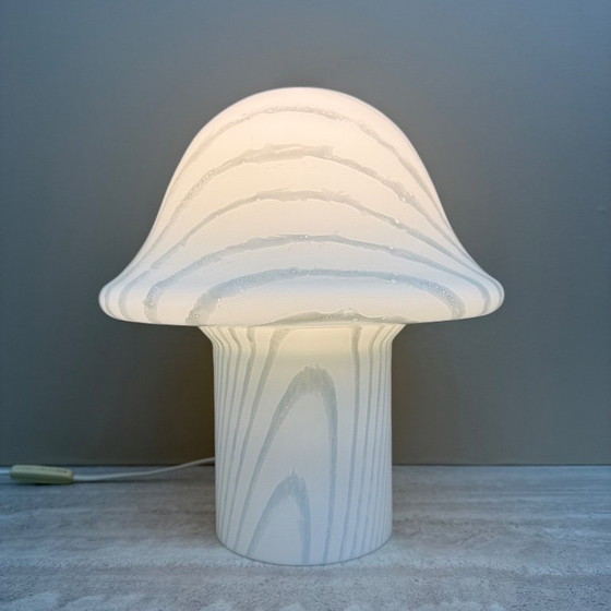 Image 1 of Lámpara de mesa Peil & Putzer Mushroom Zebra, década de 1970.
