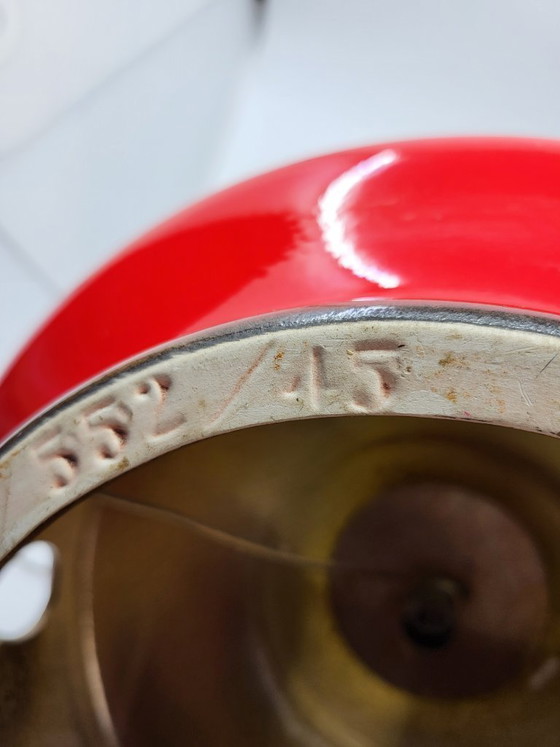 Image 1 of Lampada da terra vintage in ceramica della Germania Ovest, rossa, a doppia illuminazione, anni '70.