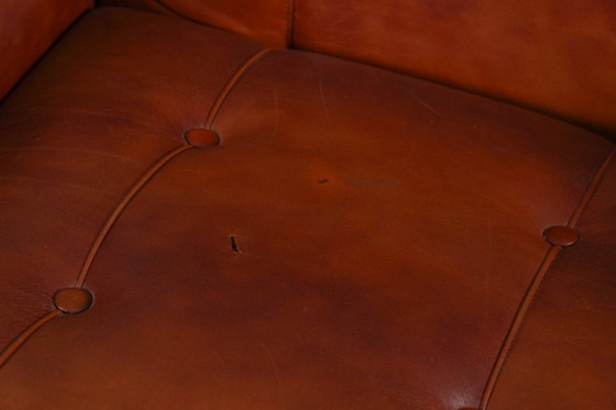 Image 1 of Fauteuils club italiens vintage en similicuir cognac, Italie, années 1970, lot de 2
