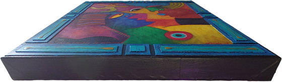 Image 1 of Pintura Original Clemens Briels: "El Intercambio de Opiniones" (2008) - ¡Firmado y Certificado!