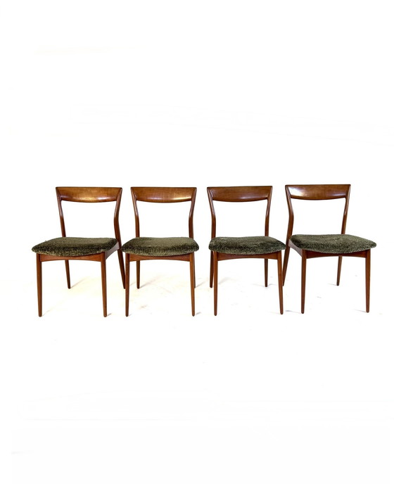 Image 1 of 4x restored dining room chair, Viborg Stolefabrik '60