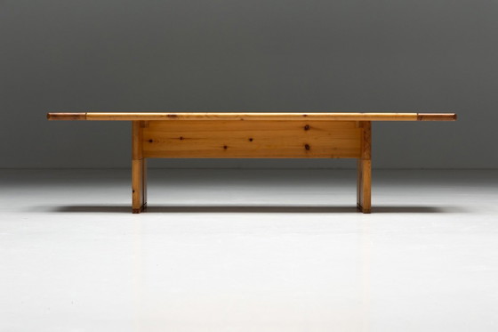 Image 1 of Vintage bench in solid pine by Silvio Coppola for Fratelli Montina, Italy 1970