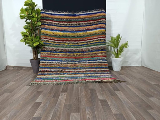 Mehrfarbige Berber-Tapis aus Leinen, 250 cm x 200 cm