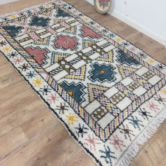Image 1 of Berber Rug Geometric Multicolor – Natural Wool Handwoven (260 × 160 cm)