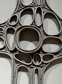 Brutalistische Wandverkleidung, aus Aluminium gegossen, 1970er Jahre