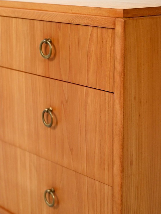 Image 1 of 1930s–40s Scandinavian Art Deco elm chest of drawers