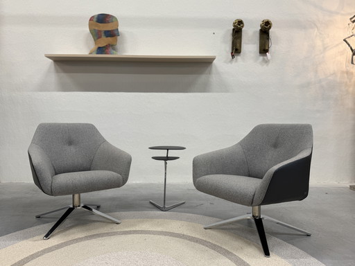 2 De Sede 278 Swivel chairs Living leather gray