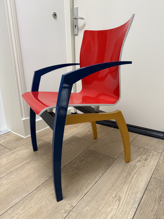 Image 1 of Chaise de salle à manger Leolux Camarilla "Mondriaan" inspirée