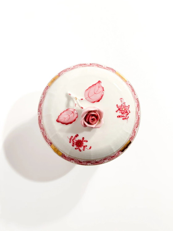 Zuccheriera in Porcellana Herend Apponyi Pink anni '50 – Stoviglie (photo 5 of 10)