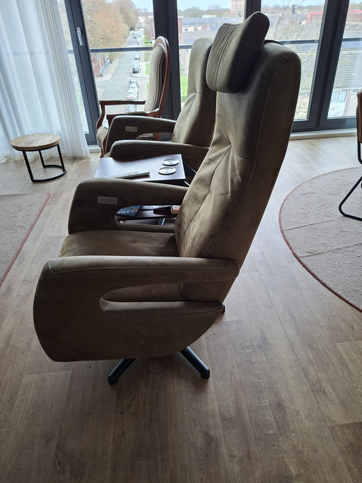 1 recliner chair green fabric