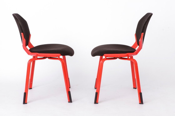 Image 1 of Space Age Chairs Set of 4, Fröscher Stacking Chairs, 1980s German Design, Hartmut Engel, IF Design Award