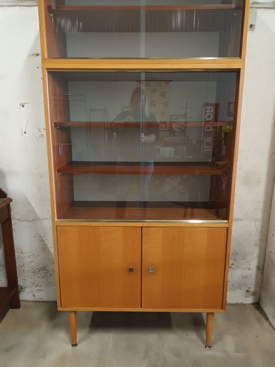 Stylish display cabinet with top section – Wood, Glass (photo 6 of 13)