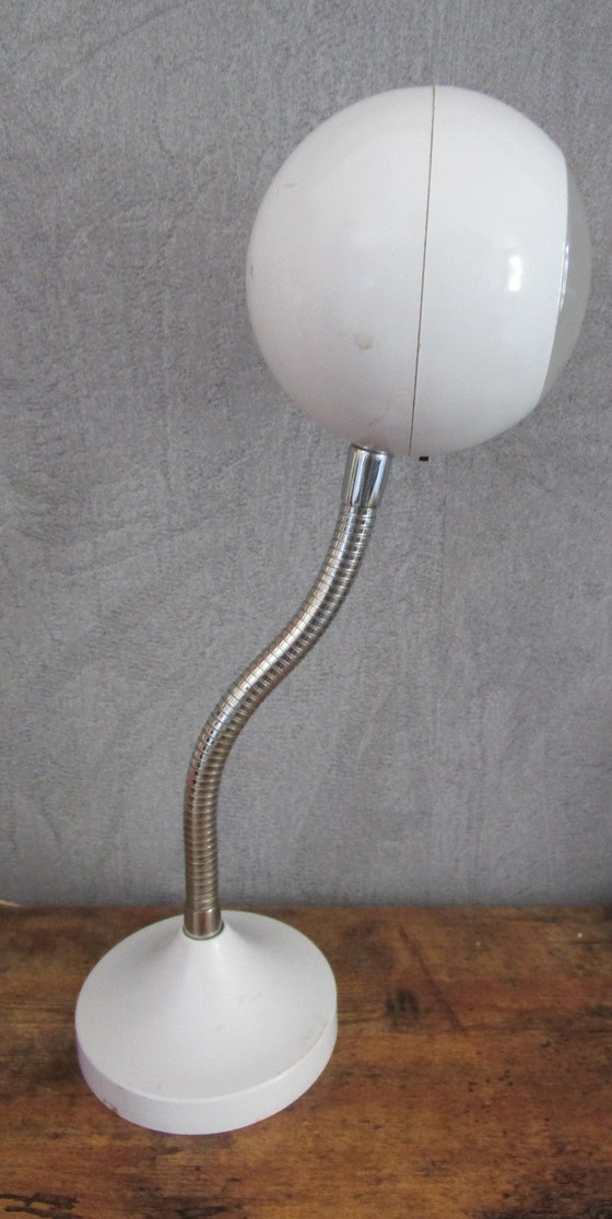 Image 1 of Retro buro klokje met "goose neck",jaren 80.