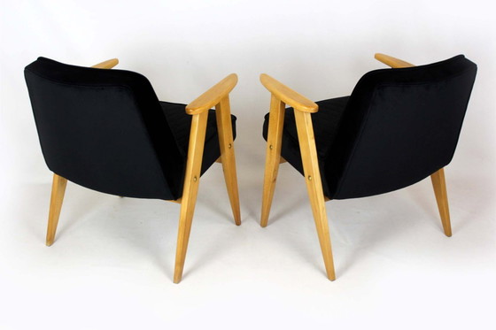 Image 1 of Restored Set of Model 366 Armchairs by Józef Chierowski, Poland, 1960s