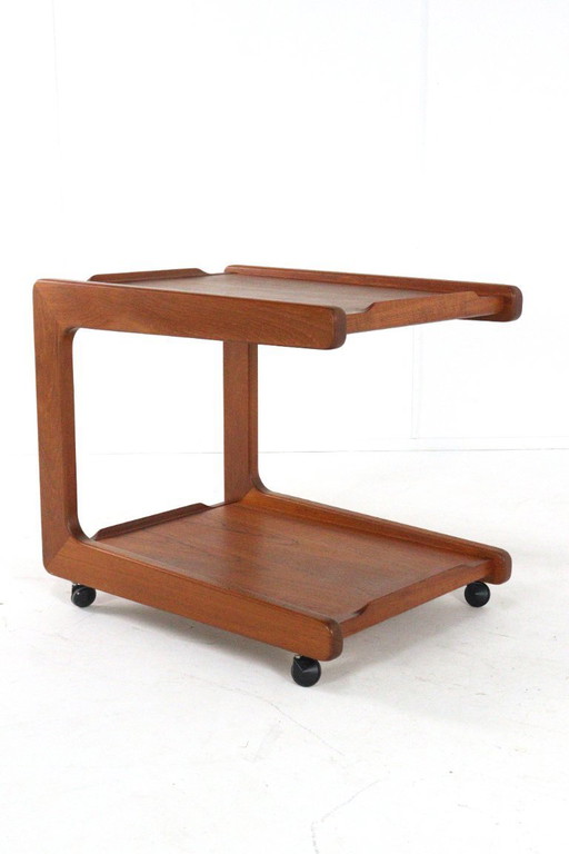 Carrello vintage in teak dal design danese