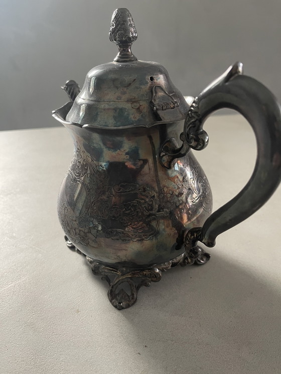 Image 1 of Verzilverde koffie-thee set  3 delig. 