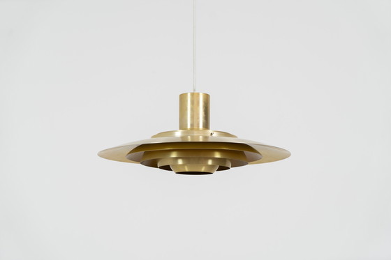 Image 1 of Early “P376” Brass Pendant Light by Jørgen Kastholm & Preben Fabricius for Nordisk Solar (Denmark, 1960s)