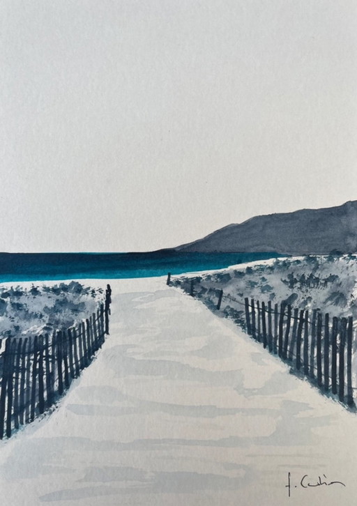 Artist's Sketch. Ink 21x15cm