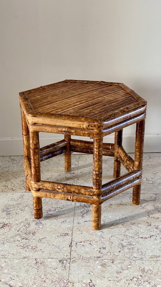 Image 1 of Vintage bamboo coffee table