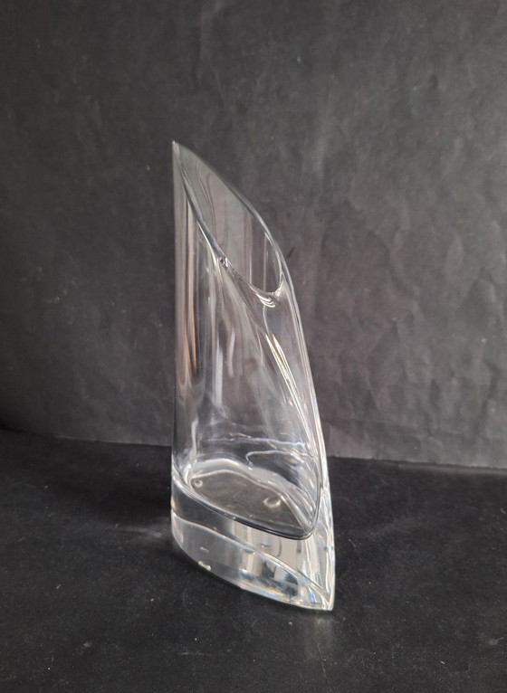 Image 1 of Collevilca Italy crystal vase type "La Vela". Design Ambrogio Pozzi 1990.