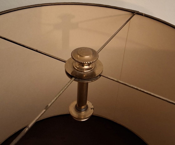 Image 1 of messing tafellamp dubbele lamp met trekkoord 