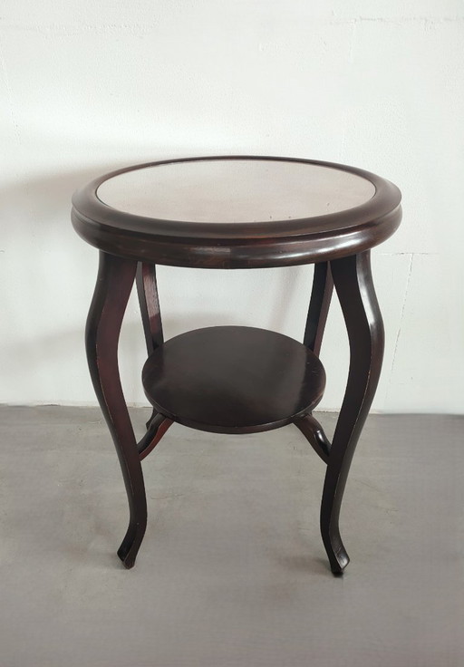 Rare Antique Art Deco / Thonet style Side Table with 'Merezzo' / 'Scagliola' Marble-look Top / 'Trompe-l'œil art'