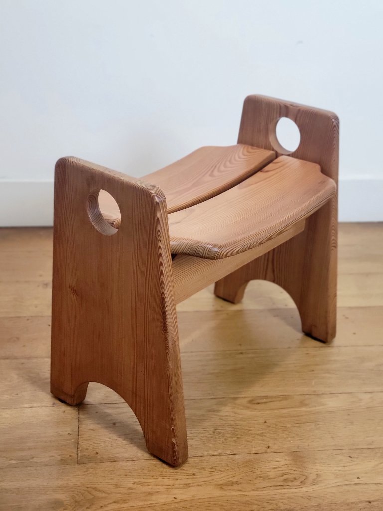 Pine stool by Gilbert Marklund for Furusnickarn, Sweden | €450