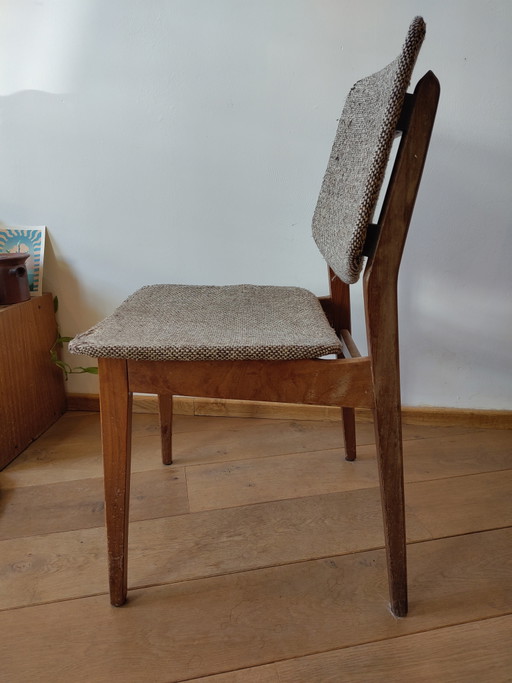 Chaise rétro au design danois – stoelen fauteuils, Textile, Wood (photo 2 of 6)