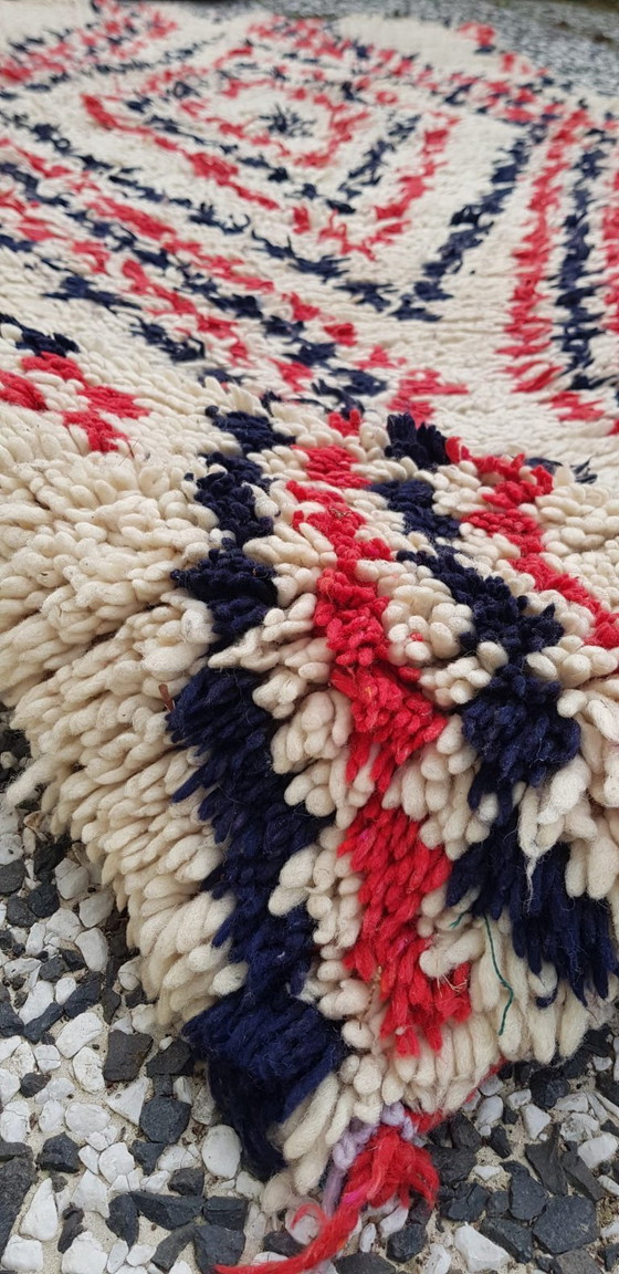 Image 1 of Alfombra bereber de lana anudada a mano, 216 x 93 cm