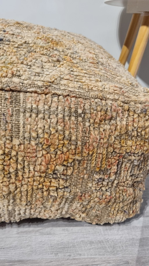 Pouf Kilim vintage, coussin de siège marocain