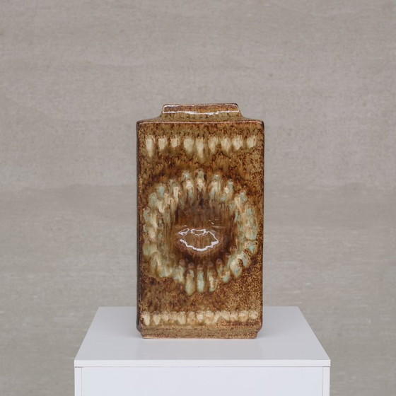 Image 1 of Paar Keramikurnen oder -vasen der Marke „Zsolnay“ aus der Mitte des 20. Jahrhunderts