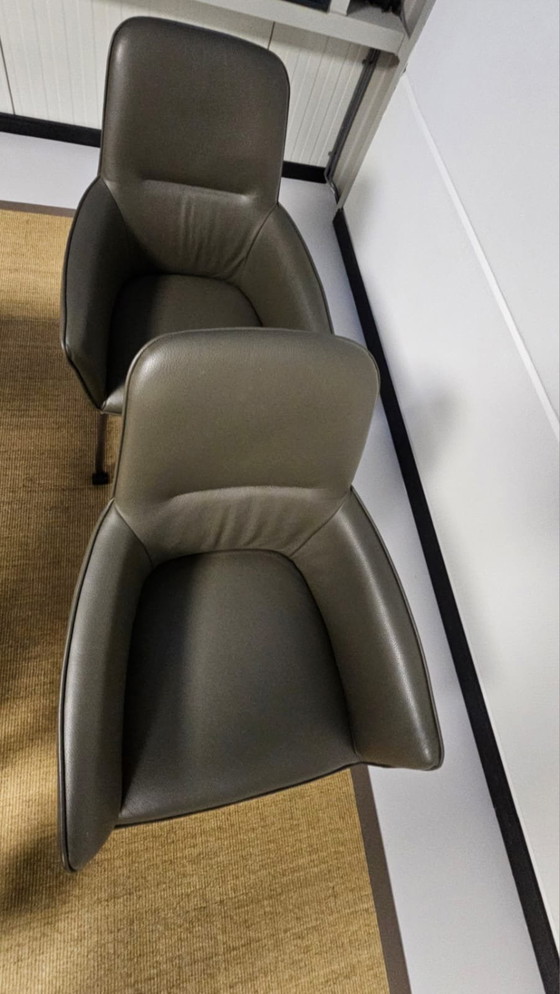 Image 1 of 2x tour Leolux gyon eetkamerstoel hoog