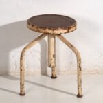 Industrial stool with white patina (c.1950) #7 – Iron, Industrieel (photo 6 of 30)