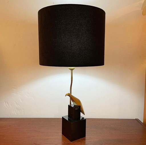 Une Lampe De Table En Laiton, By Philippe Jean Signed, 1970