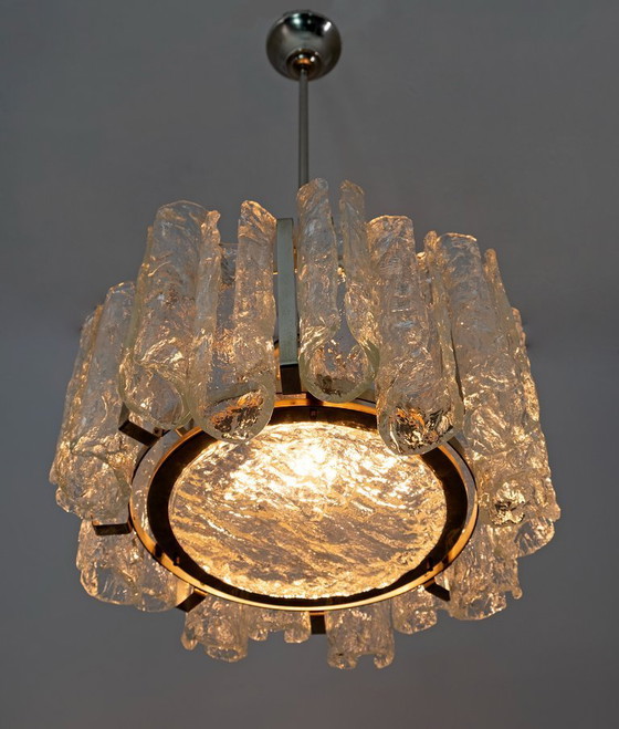 Image 1 of Carlo Nason Postmoderne Italiaanse kroonluchter van Murano glas voor Mazzega, 1970